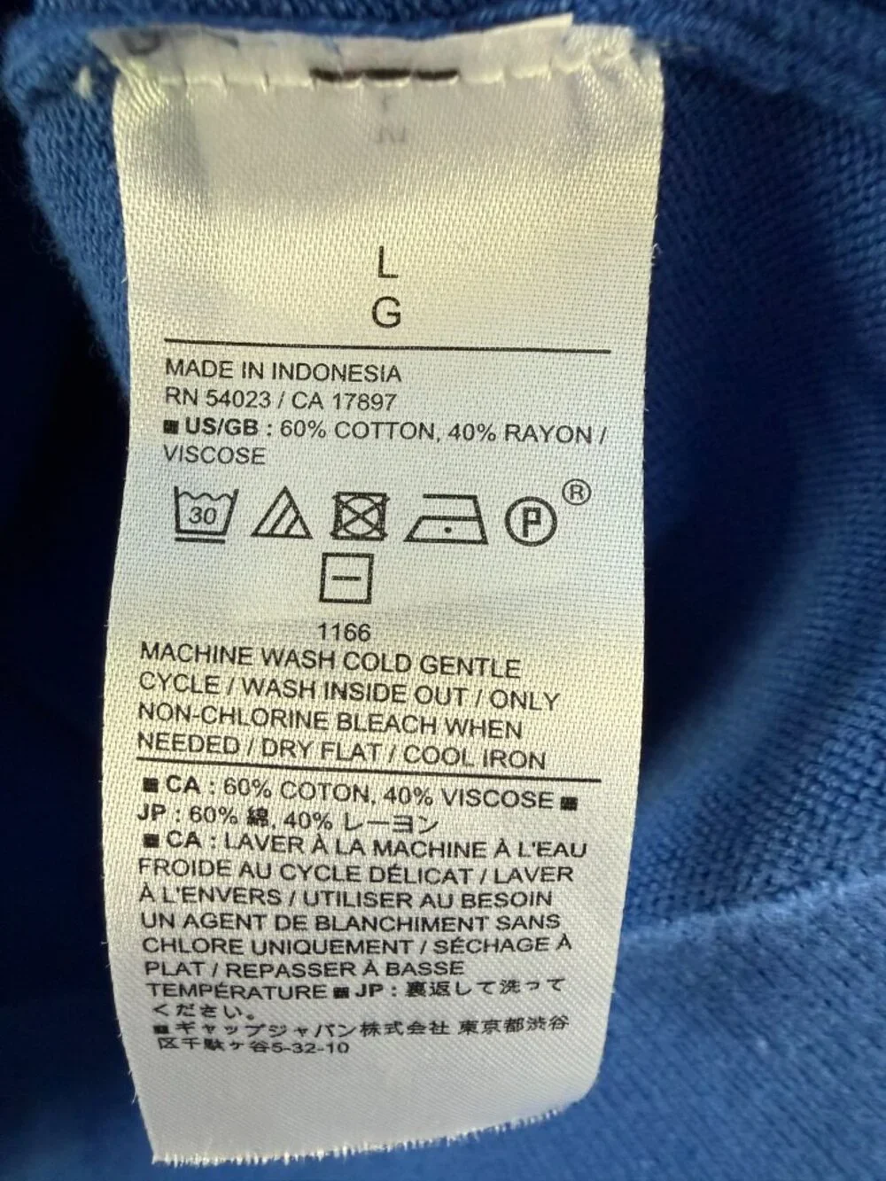Banana Republic Forever Sweater Blue V-Neck Knit Pullover Large Cotton Blend